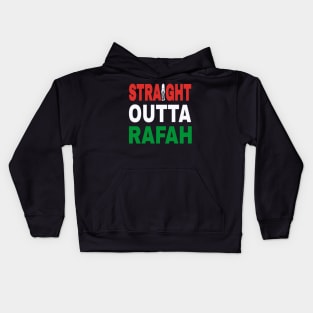 Straight Outta Rafah - Back Kids Hoodie